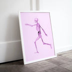 Human Skeleton in Pink. Vintage Anatomical Illustration. Instant Download Anatomy Medical Art. Skeleton Poster Art Print. Printable Wall Art – Printable Wall Art