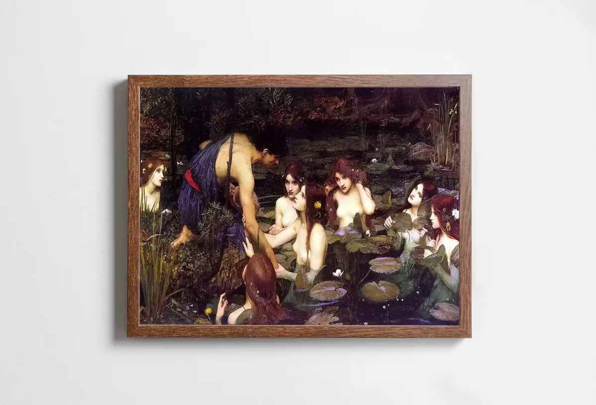Hylas and the Nymphs Vintage Famous Painting. Antique Greek Mythology Art Printable Digital. Ancient Greek Mythology Painting Goddess Art – Printable Wall Art