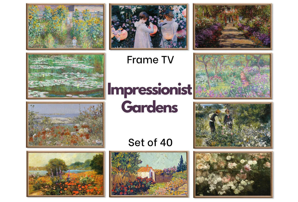 Impressionist Gardens | Samsung Frame TV Art | Monet, Van Gogh, Renoir and Many Others in Their Gardens