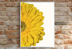 Yellow Gerbera Daisy Painting Printable Wall Art, Daisy Flower Print, Floral Instant Digital Download Minimalist Botanical Decor