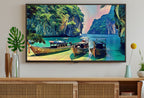 Paradise Island in Thailand Landscape Painting, Samsung Frame TV Art, Digital Download, Digital Art for Tv, Colorful Frame TV Art