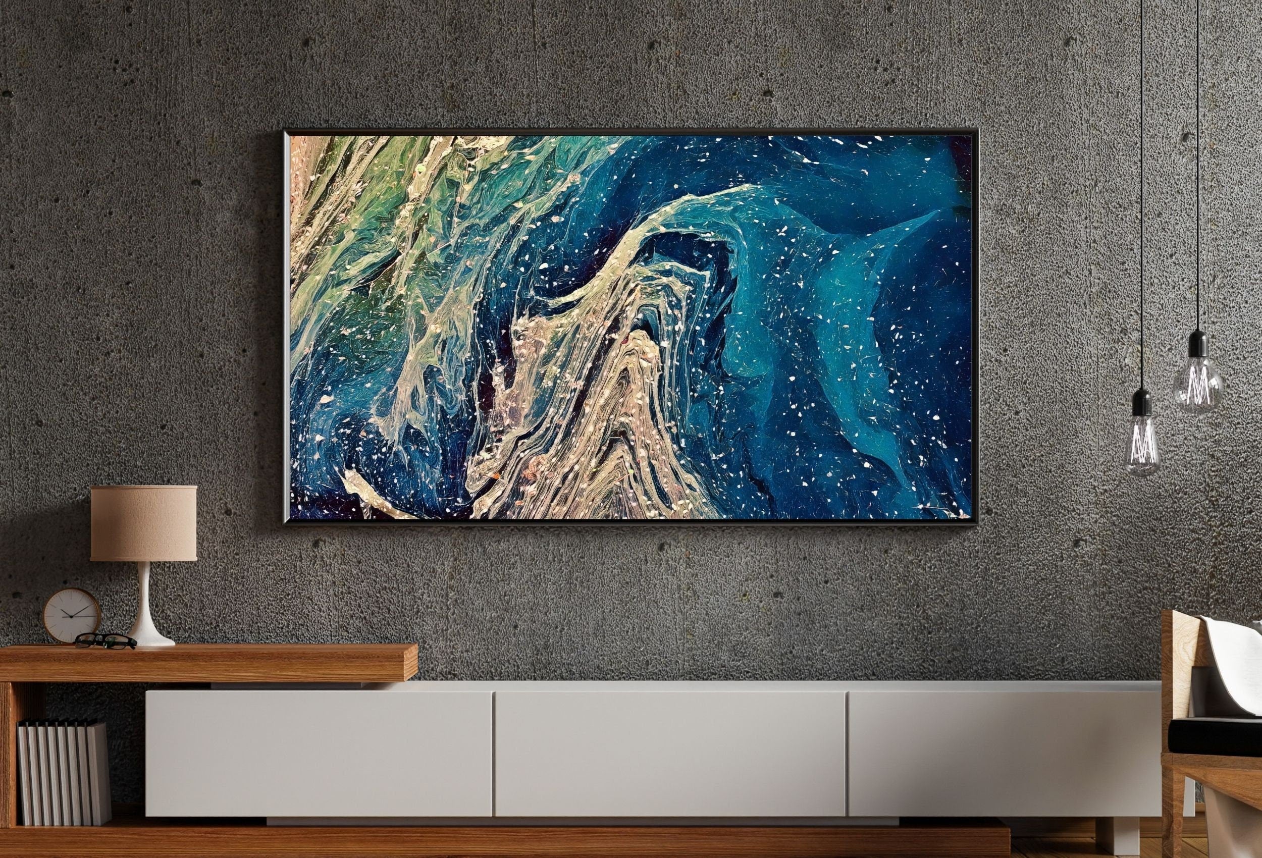 Abstract Fluid Art Painting, Frame TV Art Digital Download, Art for TV, Colorful Art for Frame TV, Abstract Wall Decor
