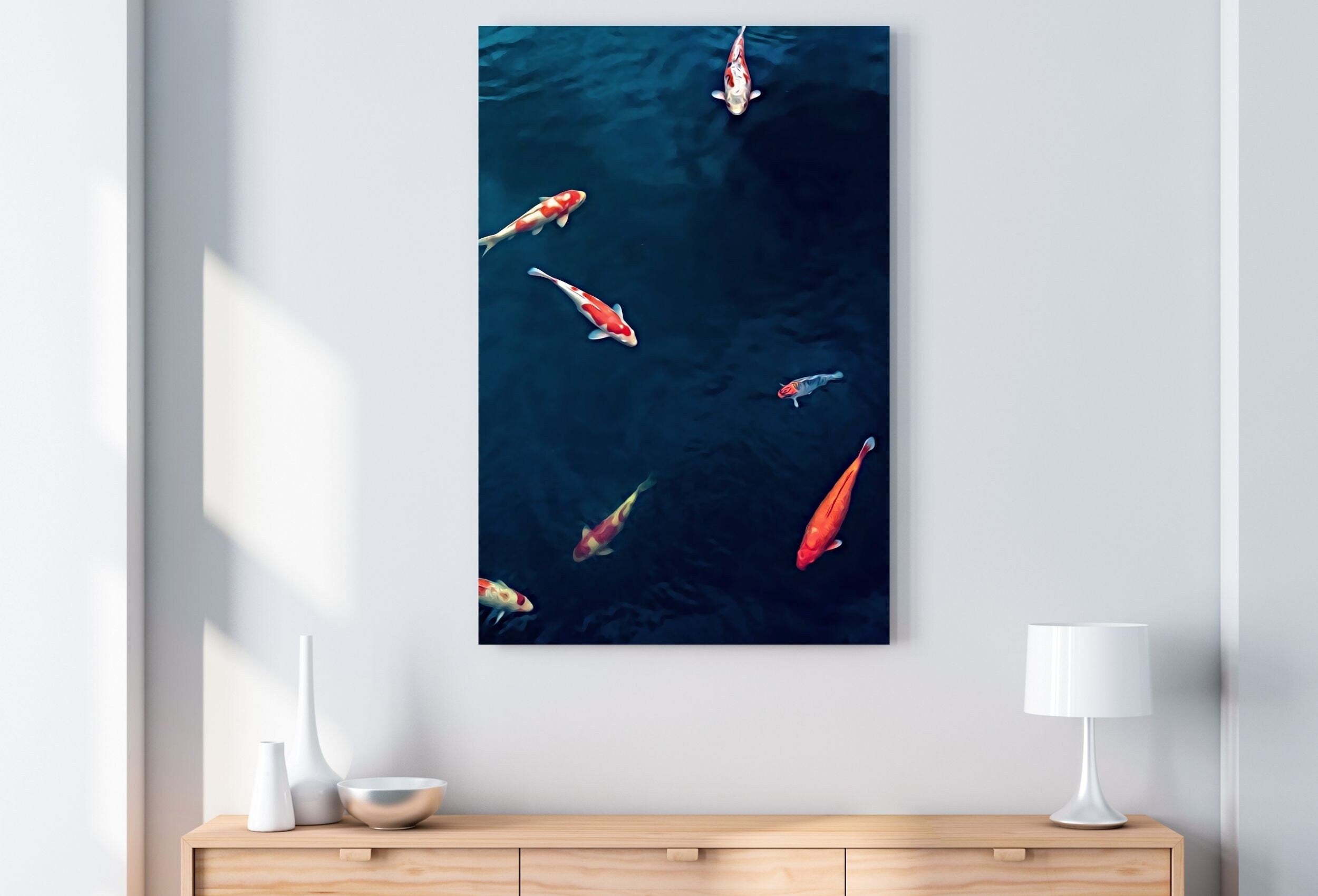 Koi Fish Print, Fish Wall Art Digital Prints, Japanese Print Instant Download Printable Wall Art, Photography Print, Zen Wall Art
