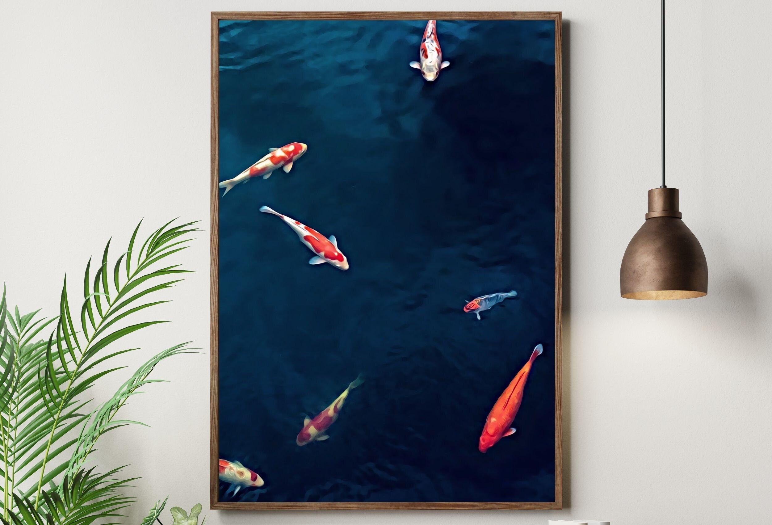 Koi Fish Print, Fish Wall Art Digital Prints, Japanese Print Instant Download Printable Wall Art, Photography Print, Zen Wall Art
