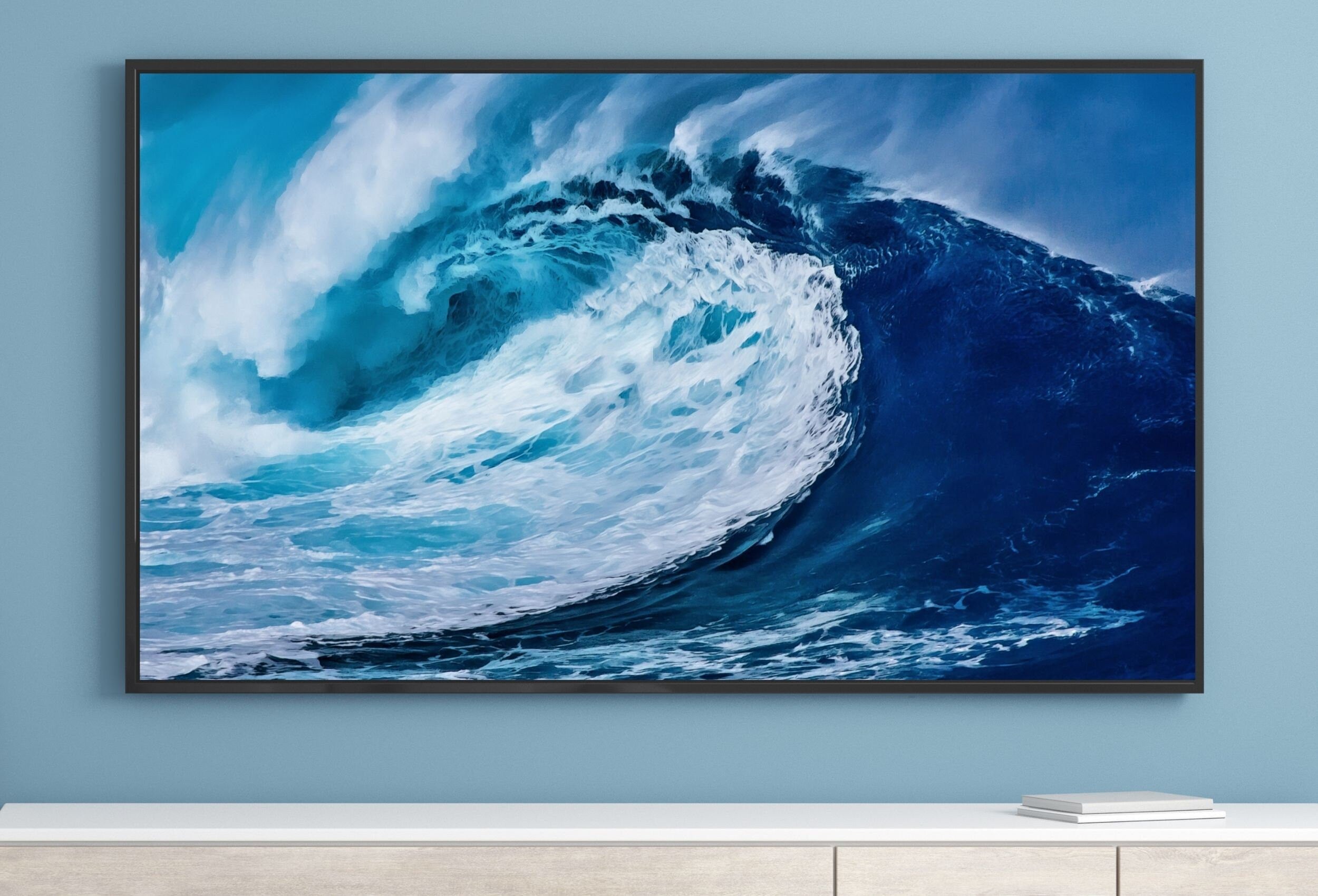 Ocean Wave Samsung Frame TV Art. Sea Waves Ocean Wall Art, Digital Download for Samsung Frame. Downloadable Samsung Art TV
