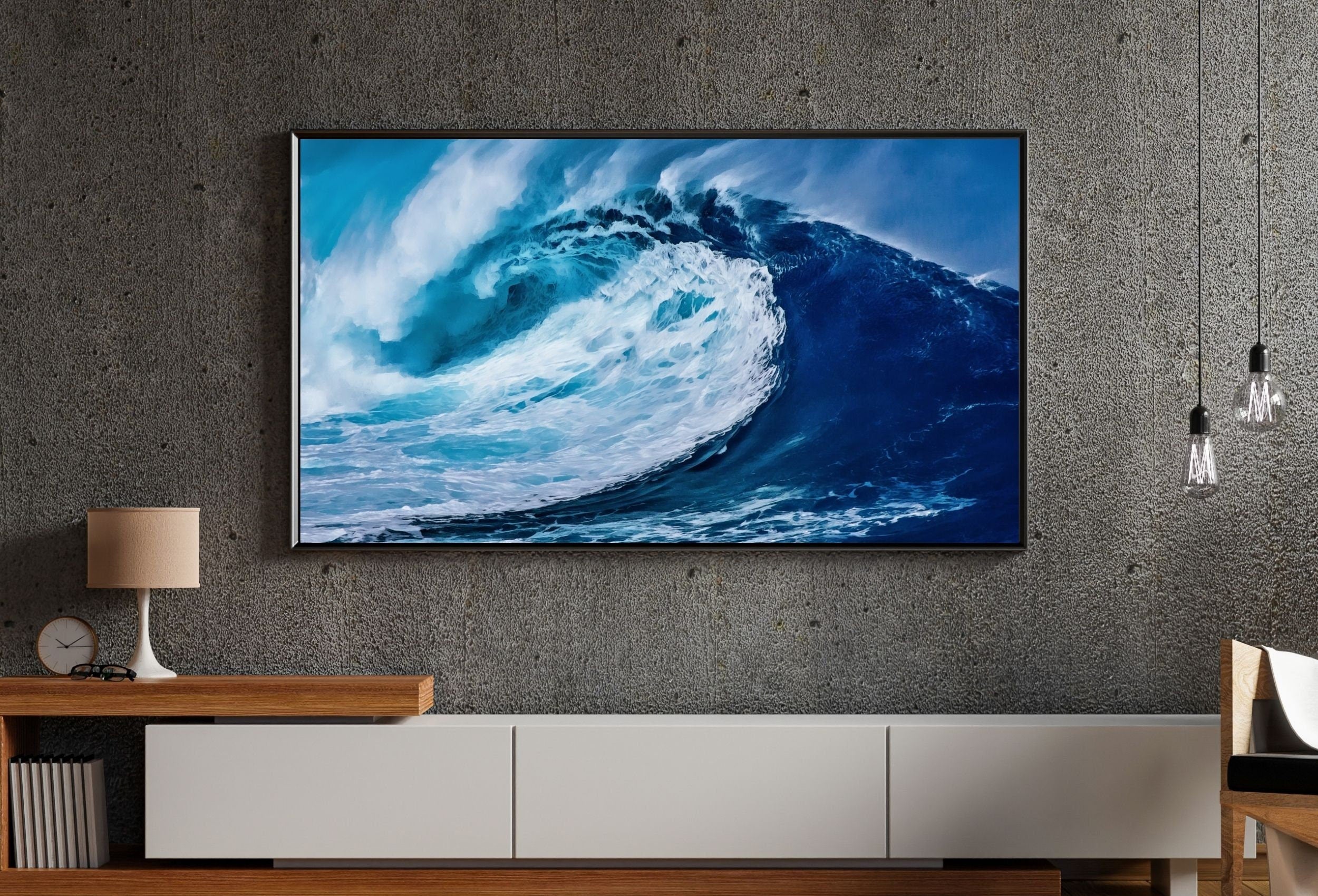 Ocean Wave Samsung Frame TV Art. Sea Waves Ocean Wall Art, Digital Download for Samsung Frame. Downloadable Samsung Art TV