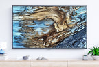 Blue Tree Bark Abstract Samsung Frame TV Art. Abstract Nature Art Samsung TV, Digital Download for Samsung Frame, Frame TV Art