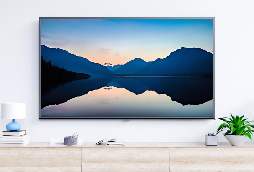 Lake Sunrise with Mountain Landscape Samsung Frame TV Art. Abstract Evening Art Samsung TV, Digital Download for Samsung Frame, Frame TV Art