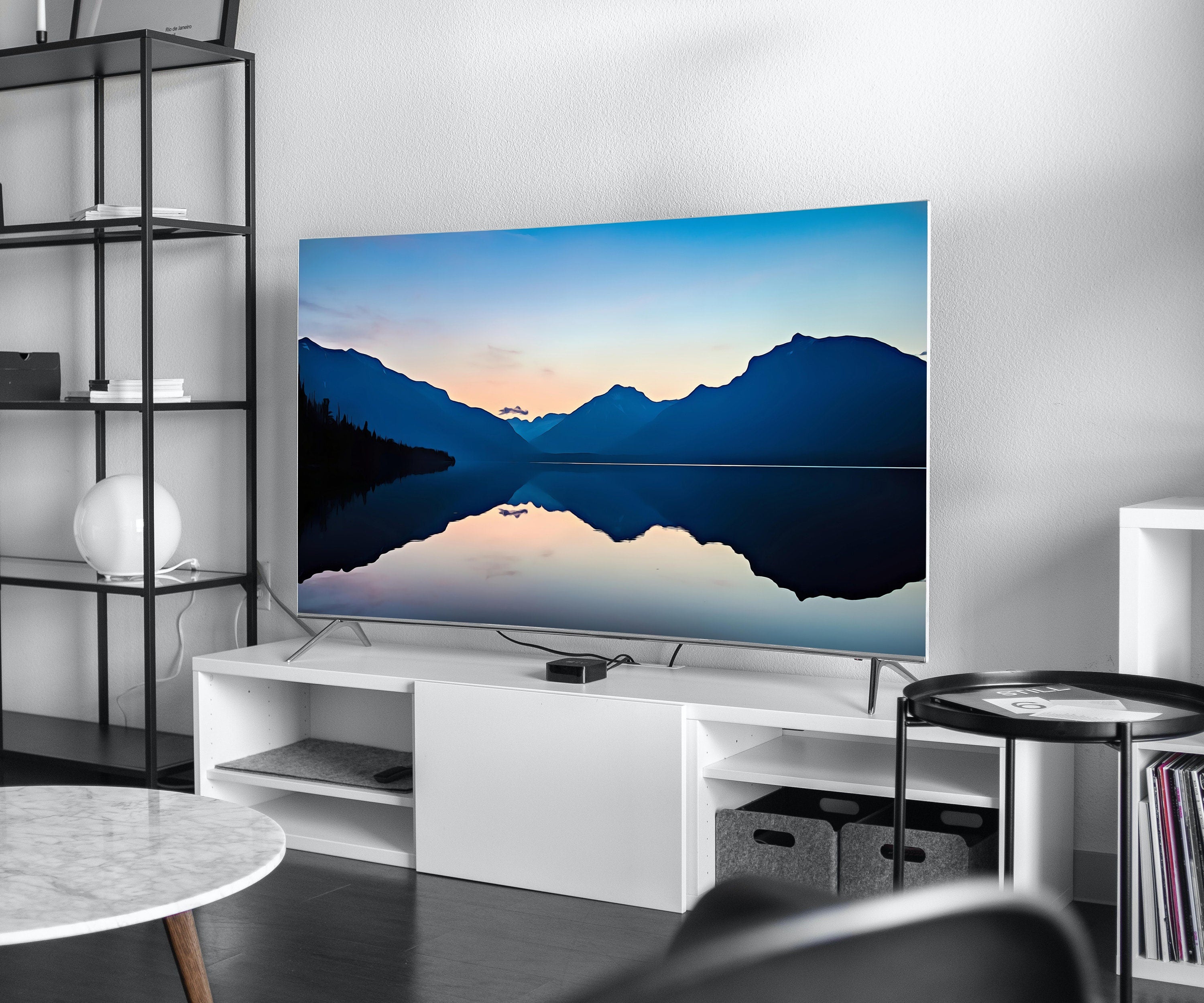 Lake Sunrise with Mountain Landscape Samsung Frame TV Art. Abstract Evening Art Samsung TV, Digital Download for Samsung Frame, Frame TV Art