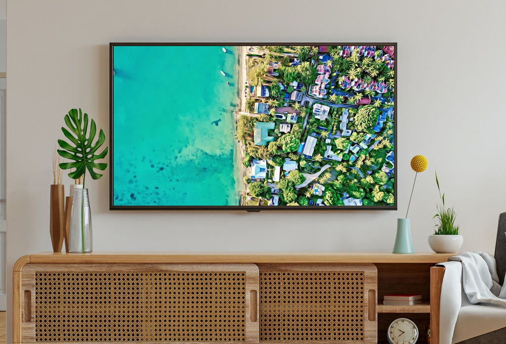 Beach Aerial View, art for Frame TV. Digital Download Art for TV. Coastal Wall Art. Beach Artwork for Samsung Frame