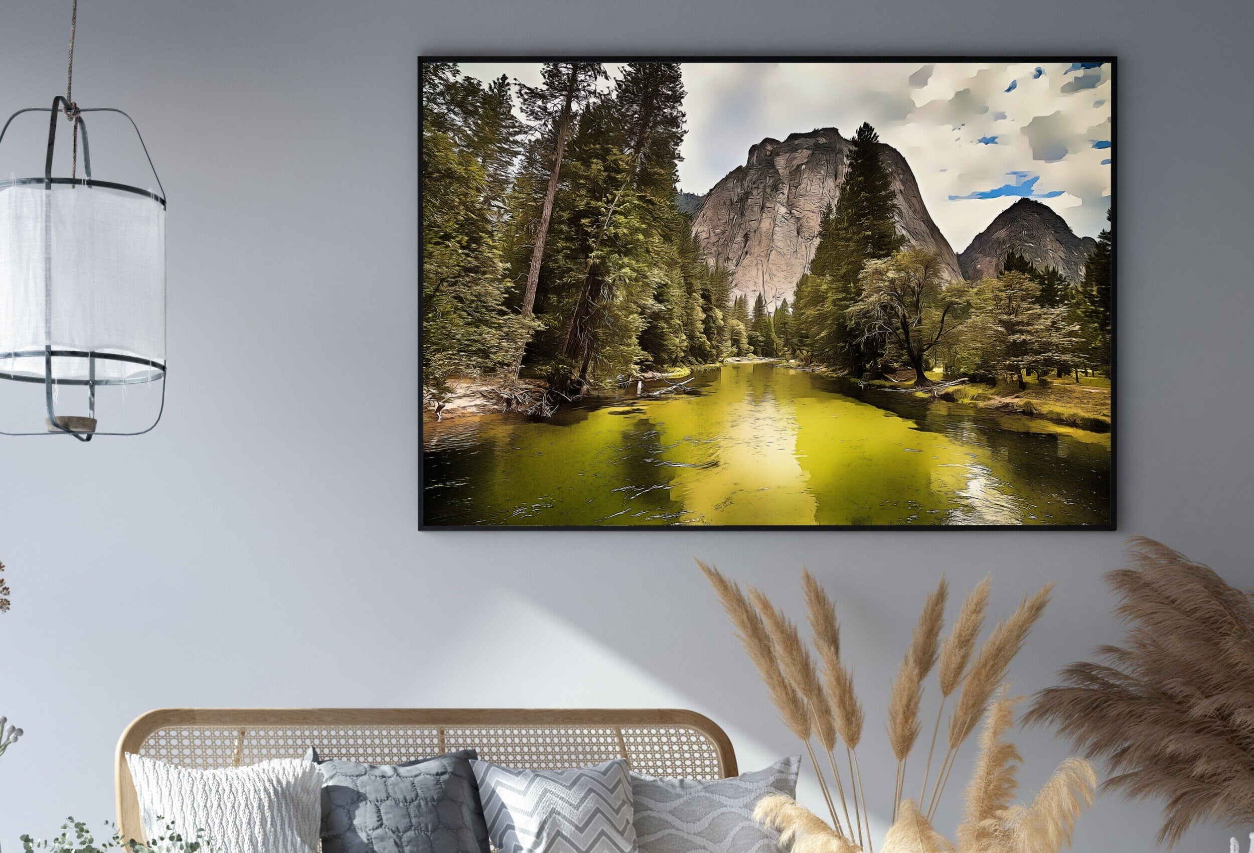 Yosemite Wall Art National Park Poster. Instant Download Yosemite Poster National Park Art, Mountain Landscape Wall Decor Printable Wall Art
