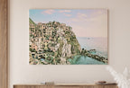 Manarola Italy Wall Art Landscape Printable Wall Art. Instant Download Italy Poster Sunset Wall Art. Colorful Pastel Home Decor, Digital Art
