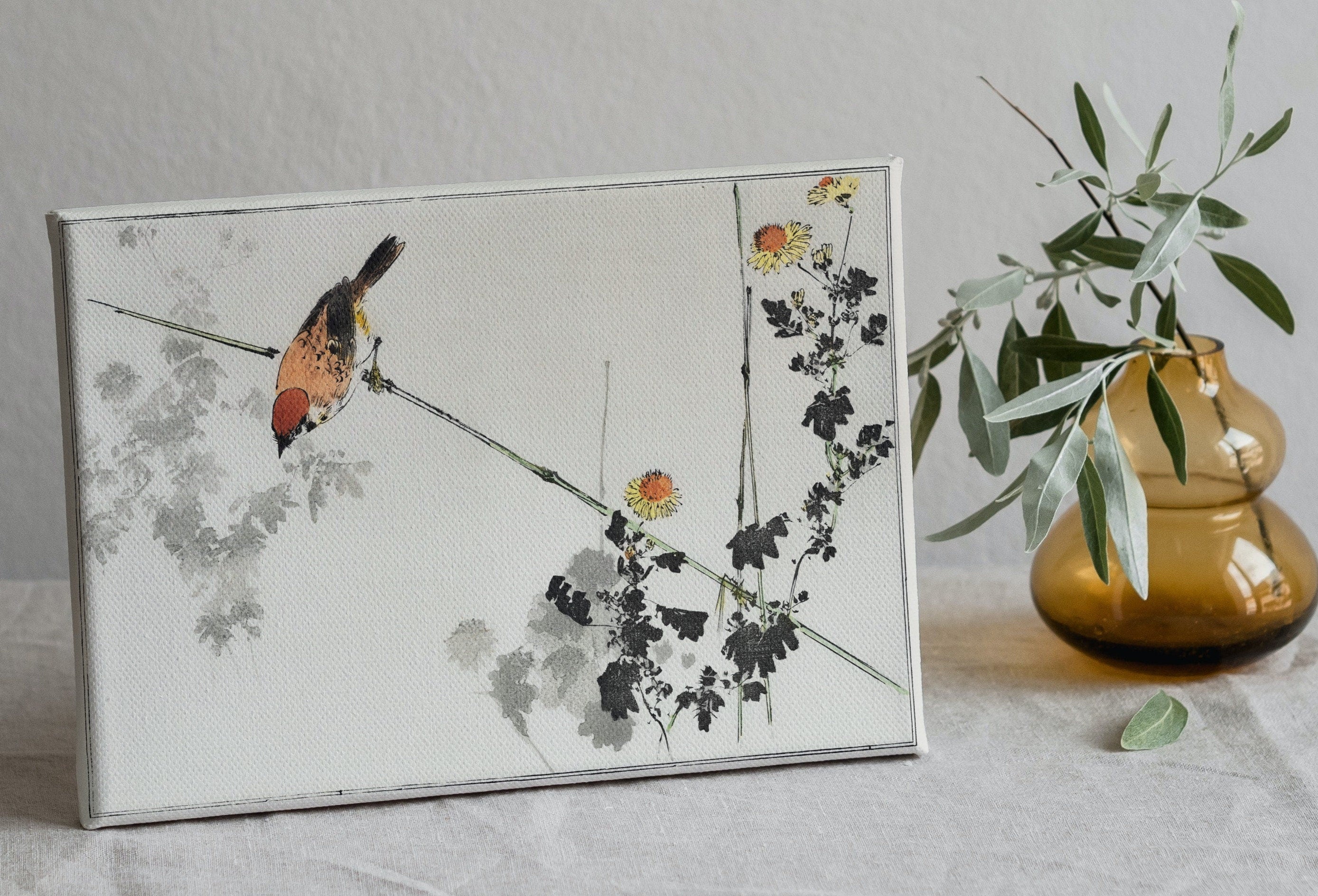 Swallow Bird illustration Vintage Japanese Painting. Japanese Wall Art Printable Poster. 19th Century Japanese Vintage Wall Art, Bird Art