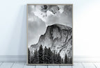 Yosemite Wall Art Poster. Instant Download Yosemite Vertical Poster National Park Art, Black and White Wall Decor Printable Wall Art