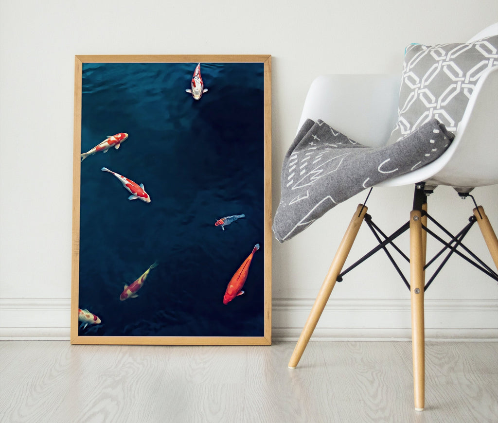 Koi Fish Print, Fish Wall Art Digital Prints, Japanese Print Instant Download Printable Wall Art, Photography Print, Zen Wall Art