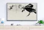 Crows Perched on a Branch Frame TV Art. Vintage Japanese Painting Samsung Art TV, Digital Download for Samsung Frame, Frame TV Art