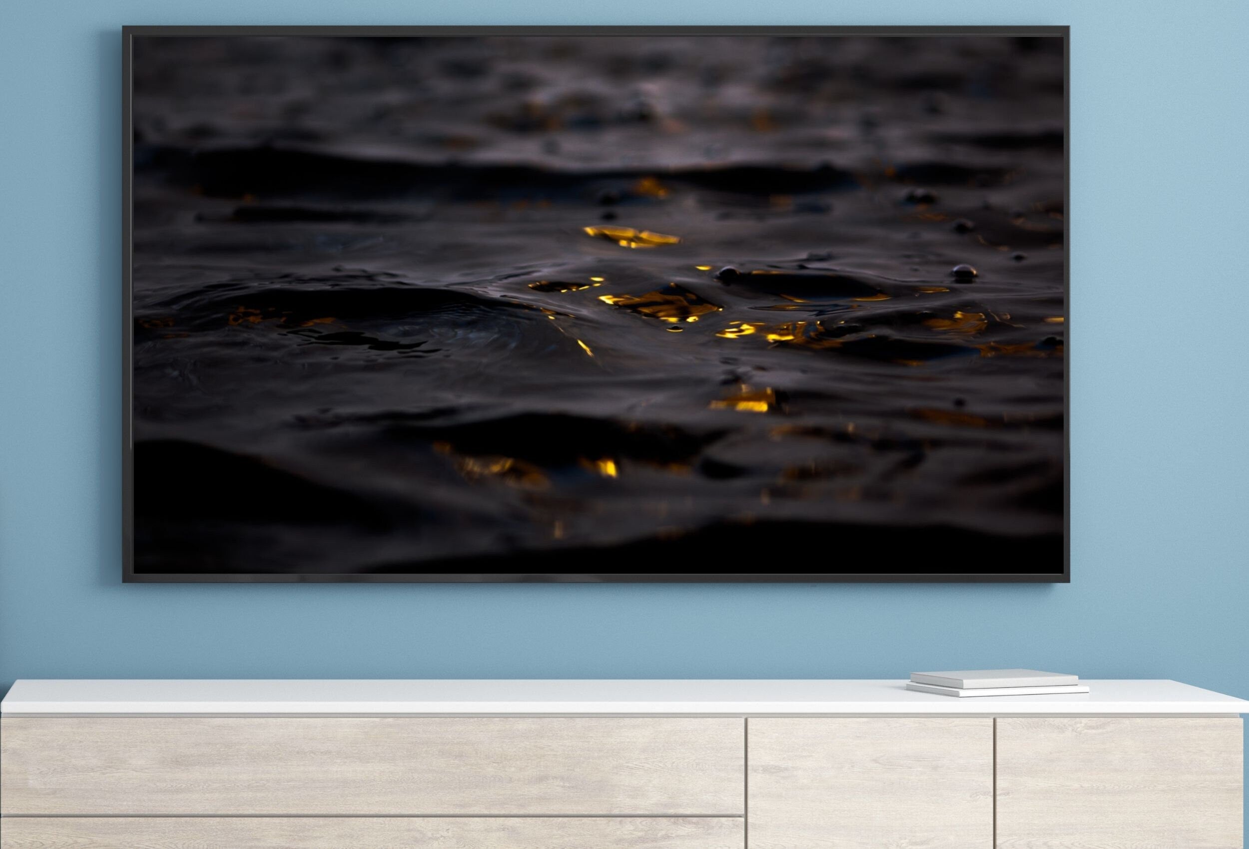 Black and Gold Wall Art, Abstract Frame TV Art, Digital Download, Digital Art for TV Colorful Wall Art Artwork for The Frame TV