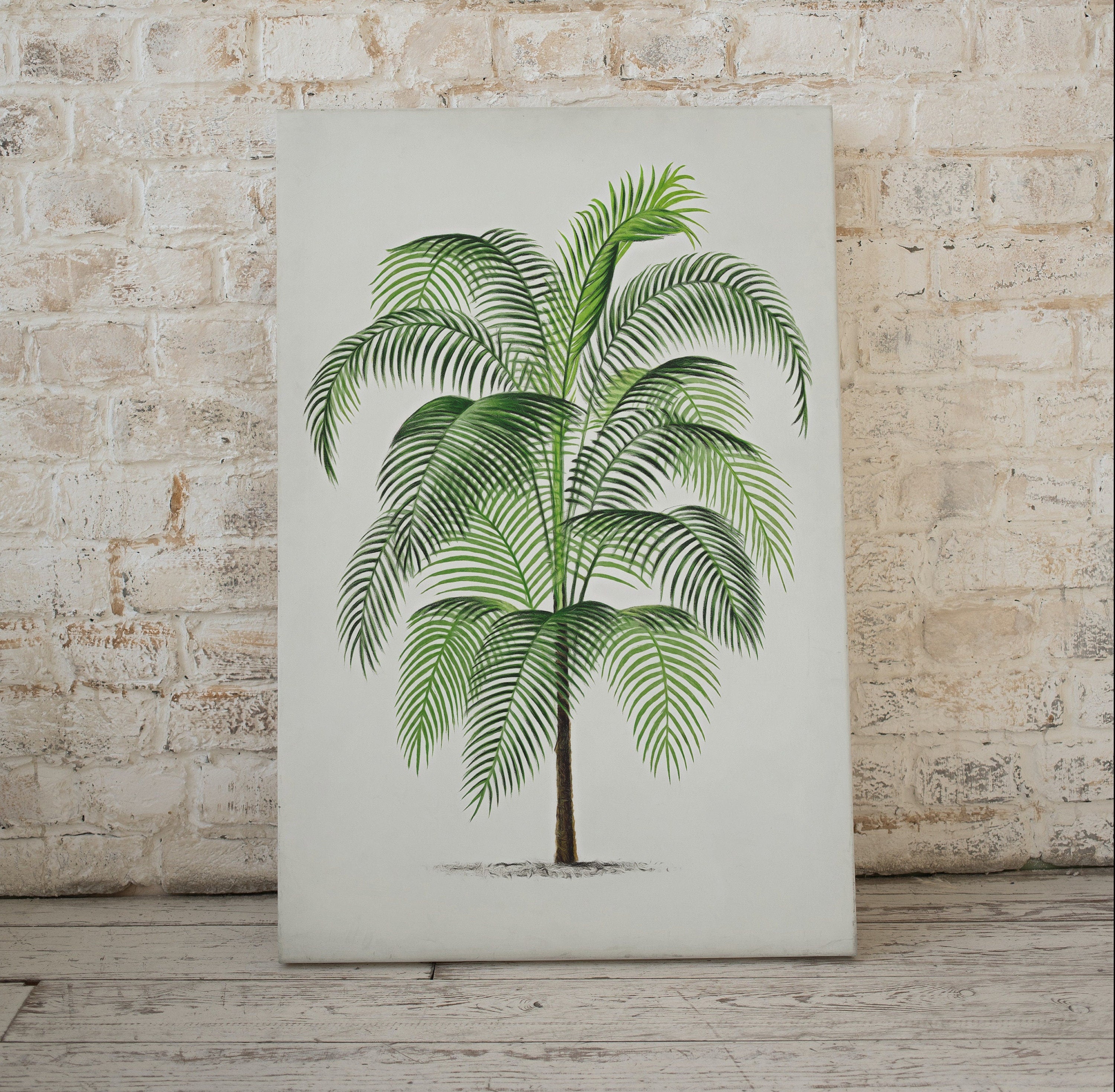 Vintage Palm Tree Drawing Print Tropical Wall Art. Palm Leaves Tree Decor, Retro Nature Poster Instant Download Botanical Illustration #17 – Printable Wall Art Digital Download – Digital Download