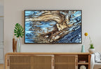 Blue Tree Bark Abstract Samsung Frame TV Art. Abstract Nature Art Samsung TV, Digital Download for Samsung Frame, Frame TV Art