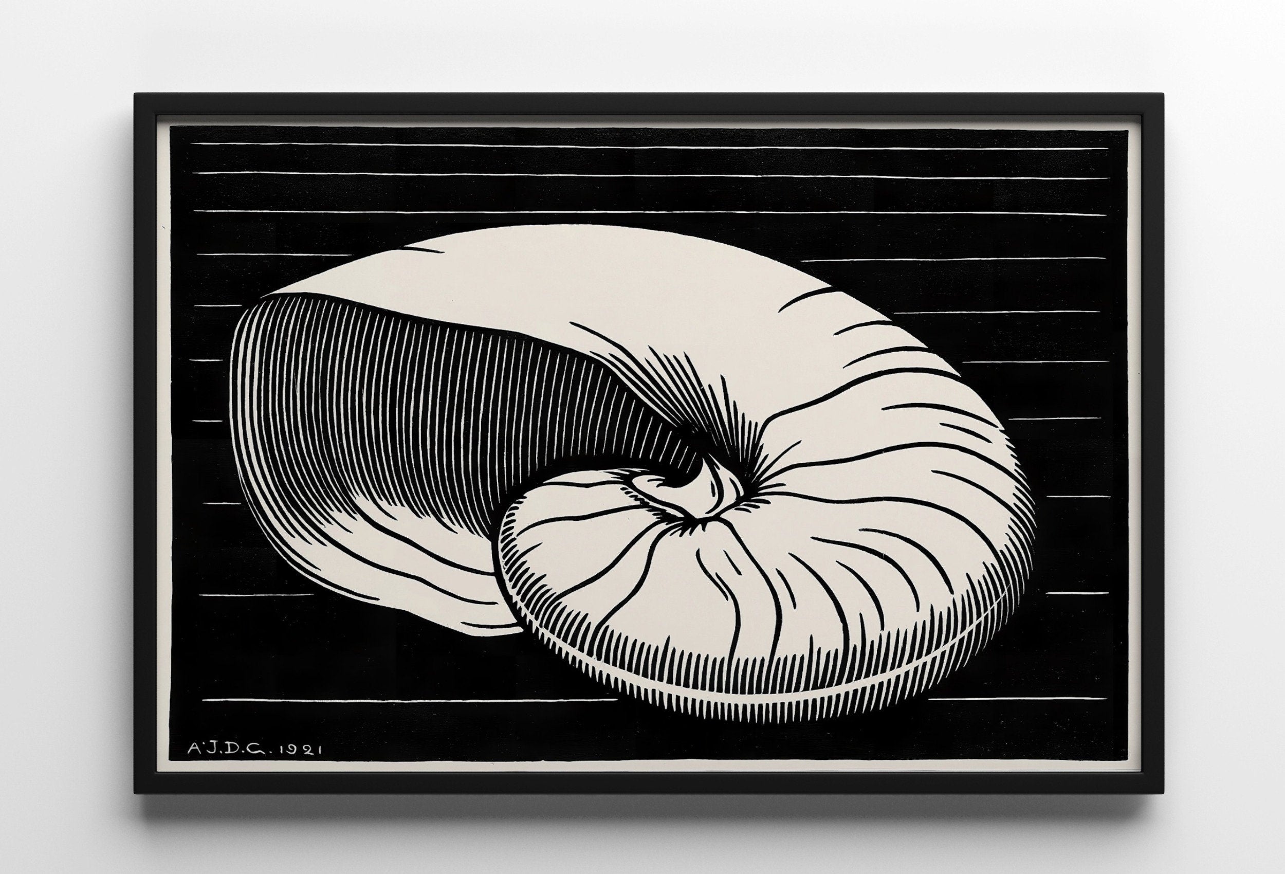 Vintage Sea Shell Print Printable Wall Art. Art Nouveau Print Shell Art. Instant Download Poster Julie De Graag Wall Art. Art Nouveau Poster