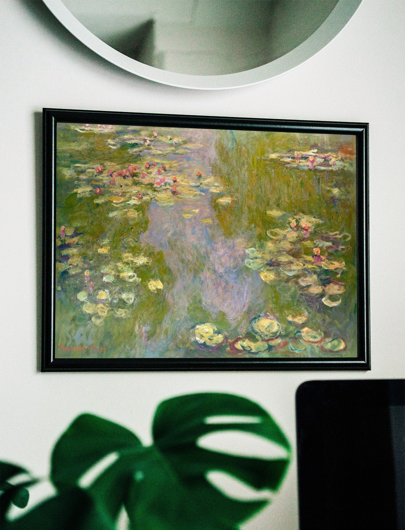 Water Lilies Claude Monet Painting Famous Monet Art. Instant Download Vintage Decor. Monet Botanical Print Printable Wall Art. Vintage Decor
