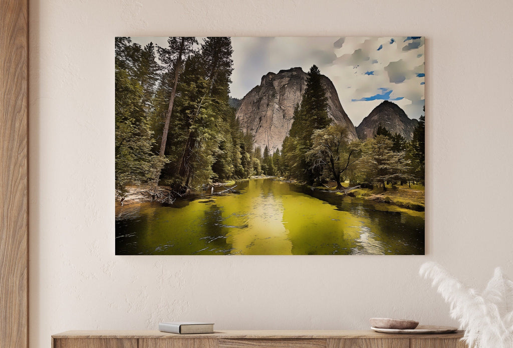 Yosemite Wall Art National Park Poster. Instant Download Yosemite Poster National Park Art, Mountain Landscape Wall Decor Printable Wall Art