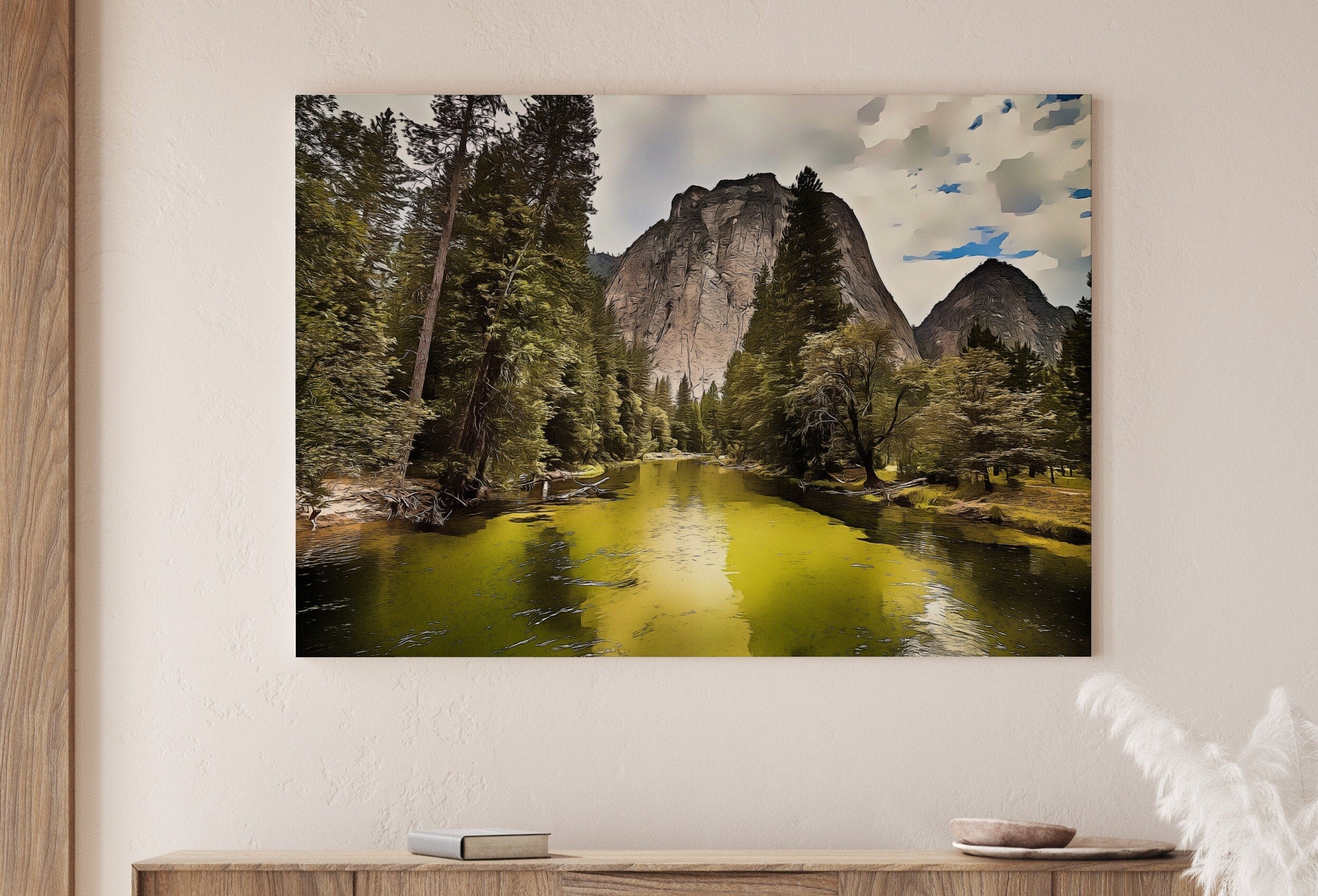 Yosemite Wall Art National Park Poster. Instant Download Yosemite Poster National Park Art, Mountain Landscape Wall Decor Printable Wall Art