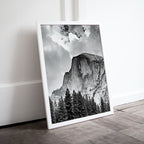Yosemite Wall Art Poster. Instant Download Yosemite Vertical Poster National Park Art, Black and White Wall Decor Printable Wall Art