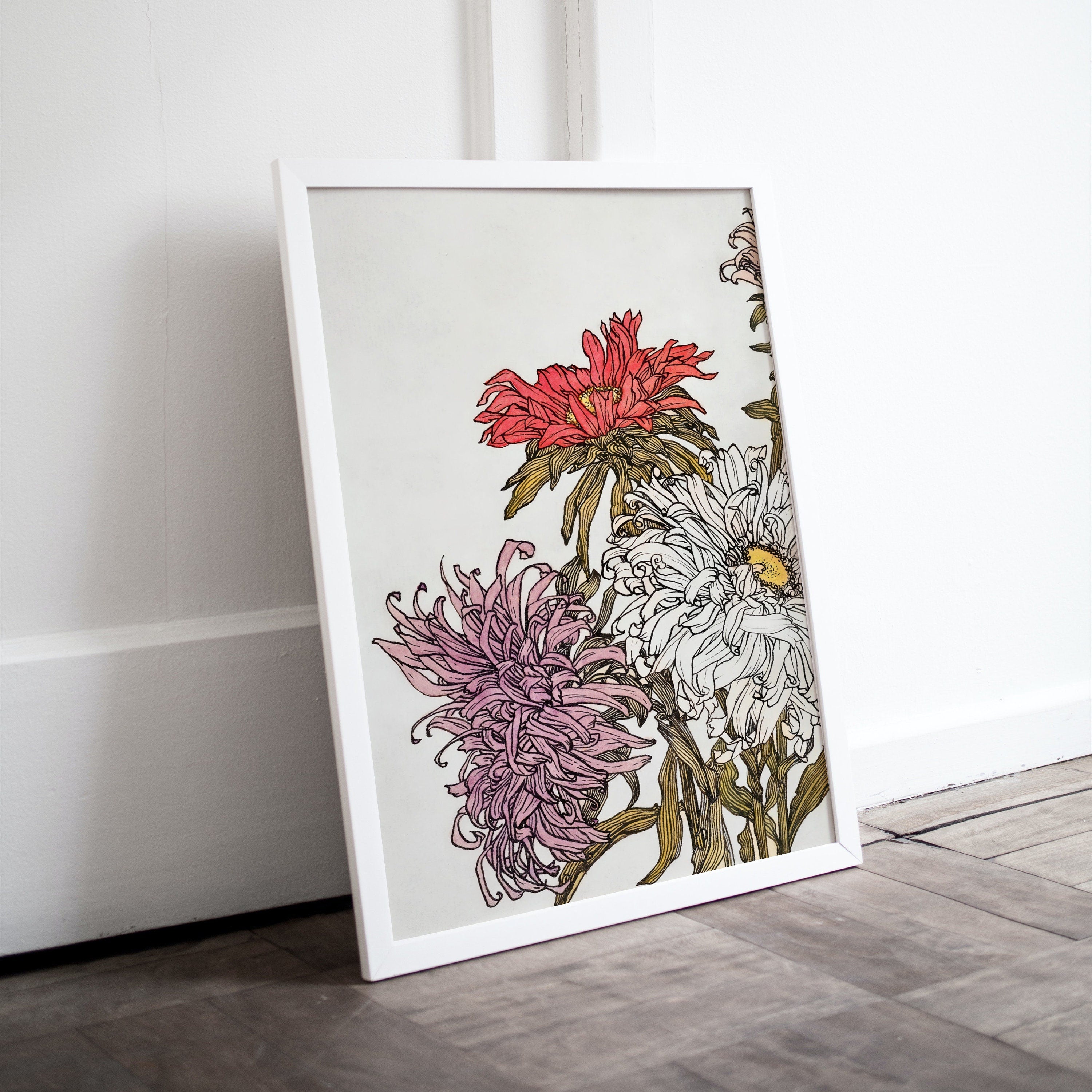 Vintage Flowers Print Printable Wall Art. Art Nouveau Floral Print. Instant Download Poster Watercolor Wall Art. Art Nouveau Poster – Printable Wall Art Digital Download – Digital Download