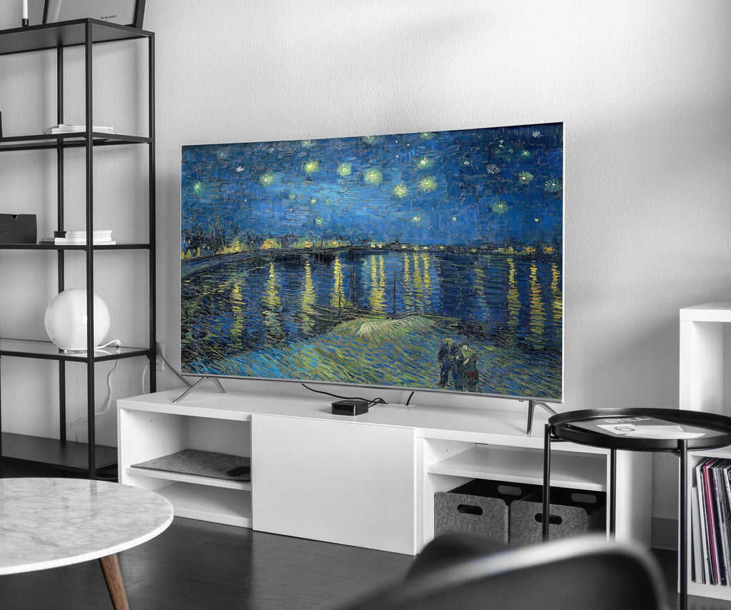Art Frame TV 4K, Sterrennacht boven de Rhône, beroemd schilderij van Vincent van Gogh. Directe download van Van Gogh kunst voor Frame TV.