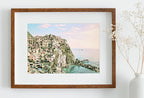 Manarola Italy Wall Art Landscape Printable Wall Art. Instant Download Italy Poster Sunset Wall Art. Colorful Pastel Home Decor, Digital Art