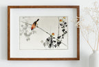 Swallow Bird illustration Vintage Japanese Painting. Japanese Wall Art Printable Poster. 19th Century Japanese Vintage Wall Art, Bird Art
