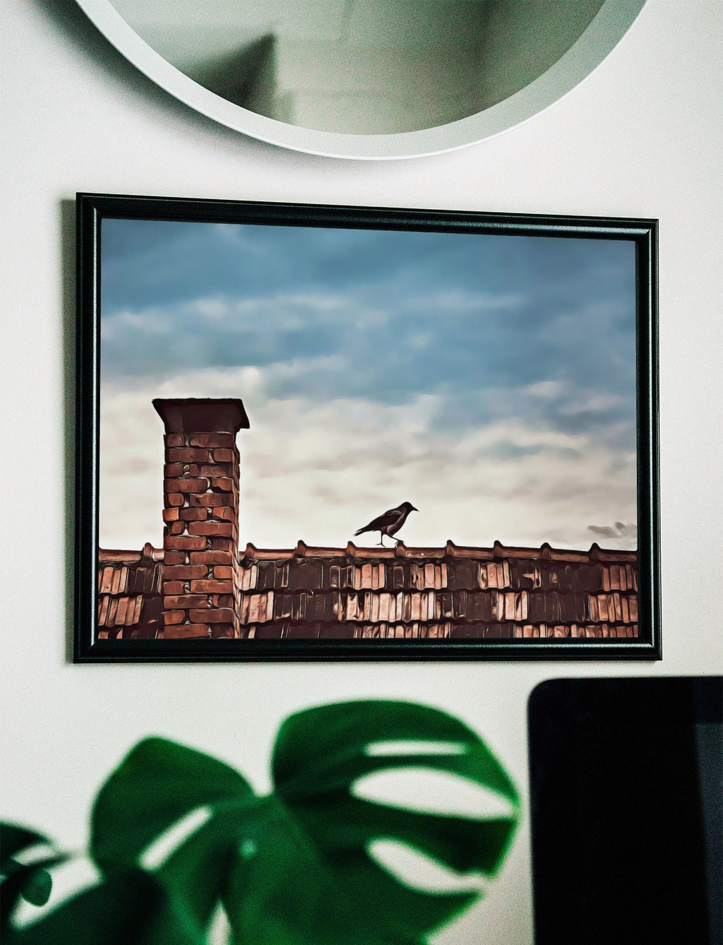 Printable Crow Painting. Crow Wall Art Instant Download Raven Decor. Bird Print Animal Painting. Digital Raven Print Downloadable Art