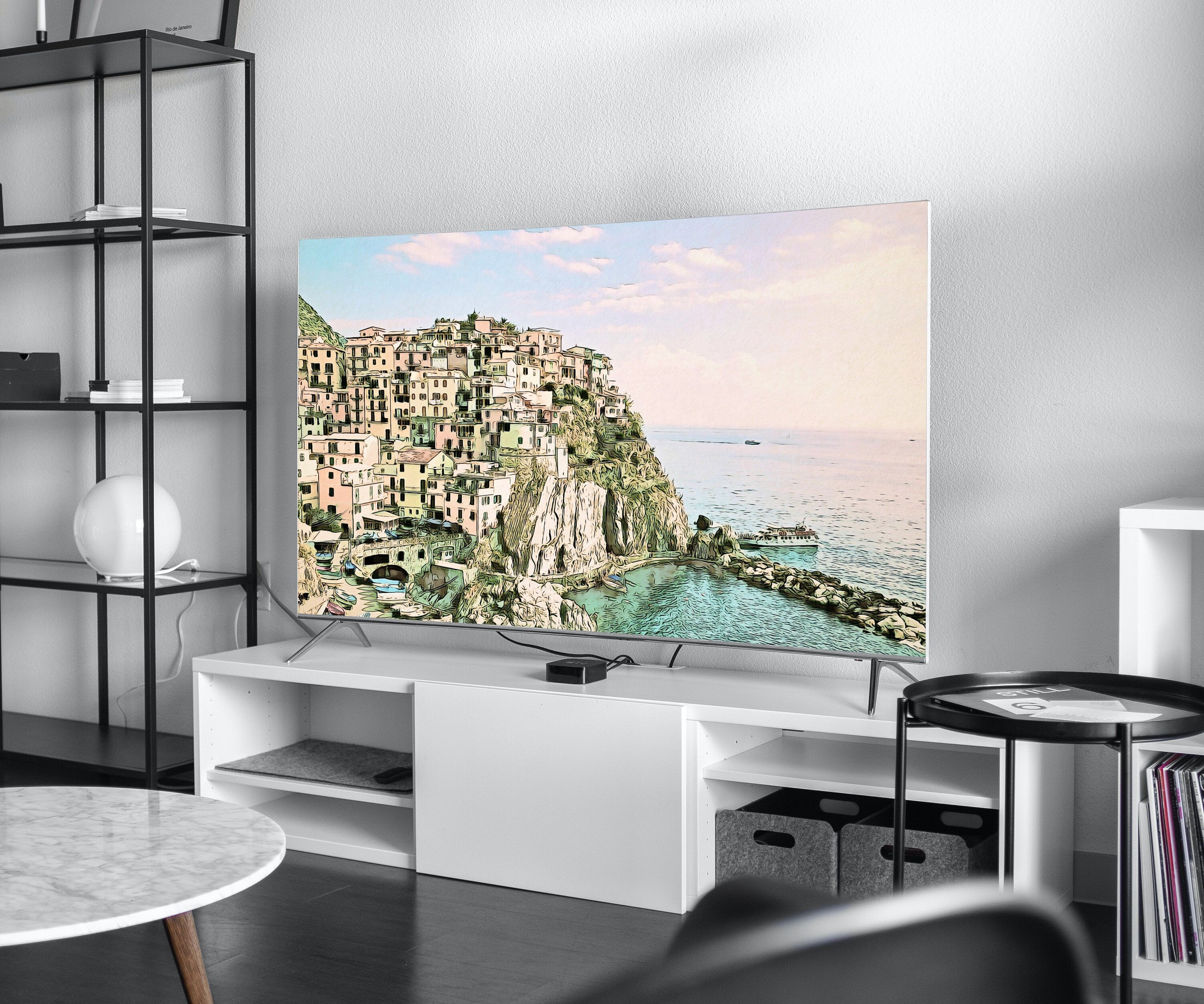 Manarola Italy Wall Art Landscape Frame TV Art. Italy Painting, City Landscape Frame TV Art. Digital Download, Colorful Art for Frame TV