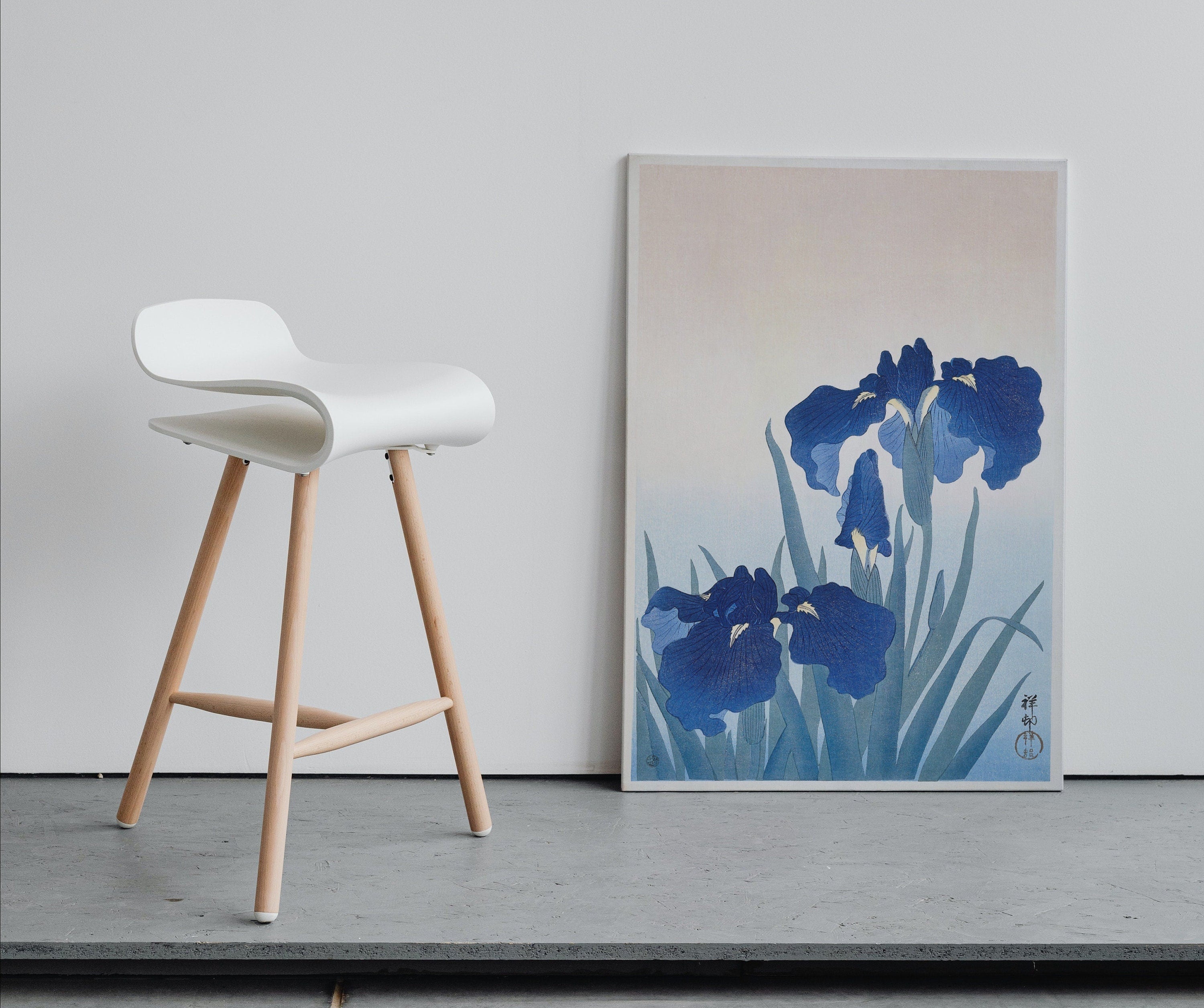 Vintage Japanese Flower Art Blue Irises Painting Printable Wall Art. Instant Download Antique Japanese Art. Botanical Print Floral Wall Art – Printable Wall Art Digital Download – Digital Download