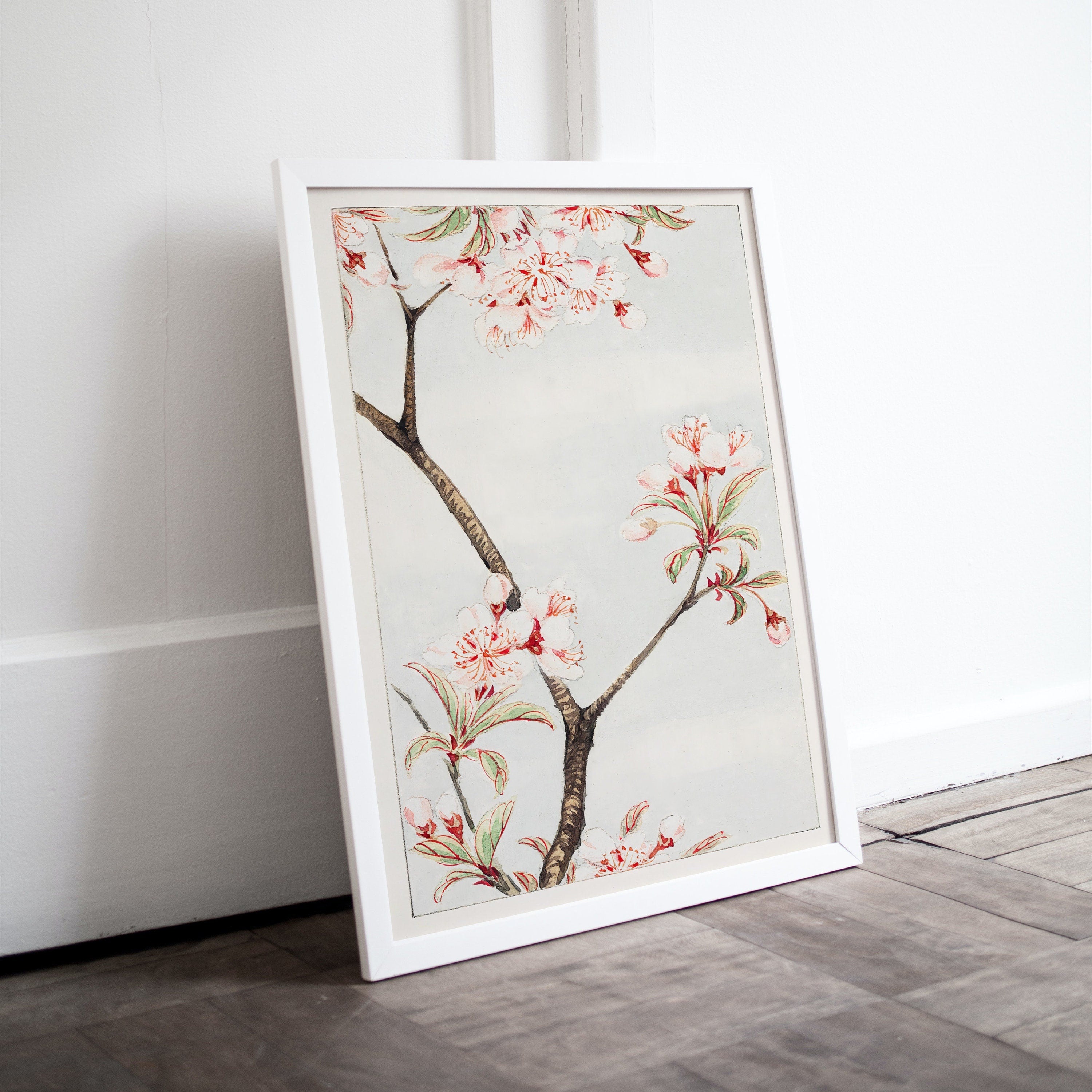 Vintage Japanese Flower Art Sakura Cherry Painting Printable Wall Art. Cherry Blossom Decor Antique Japanese Art. Botanical Print Wall Art – Printable Wall Art Digital Download – Digital Download