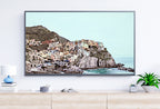 Coastal Town in Italy Frame TV Art. Seaside Italy Painting, City Landscape Frame TV Art. Digital Download, Colorful Art for Frame TV