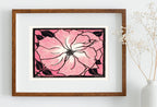 Pink Rose Painting Vintage Art Nouveau Print Wall Art. Instant Download Retro Flower Print Julie De Graag Printable Wall Art. Pink Art Print