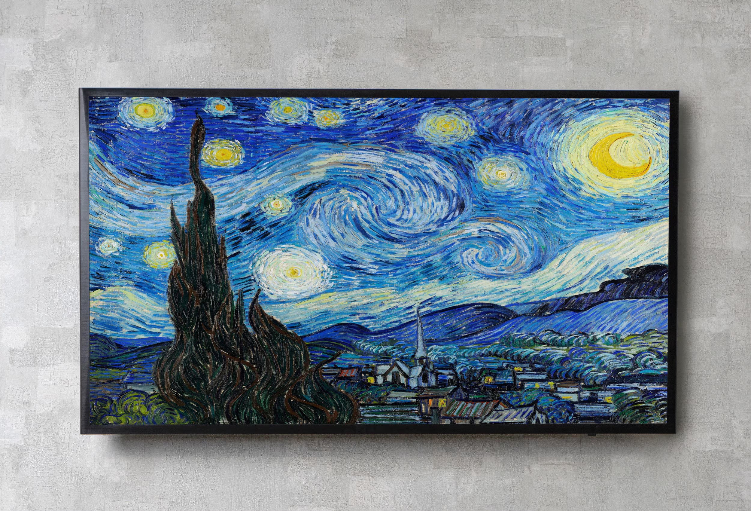 Samsung Frame TV Art 4K  - Starry Night  - Famous Painting by Vincent van Gogh