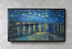 Art Frame TV 4K, Sterrennacht boven de Rhône, beroemd schilderij van Vincent van Gogh. Directe download van Van Gogh kunst voor Frame TV.