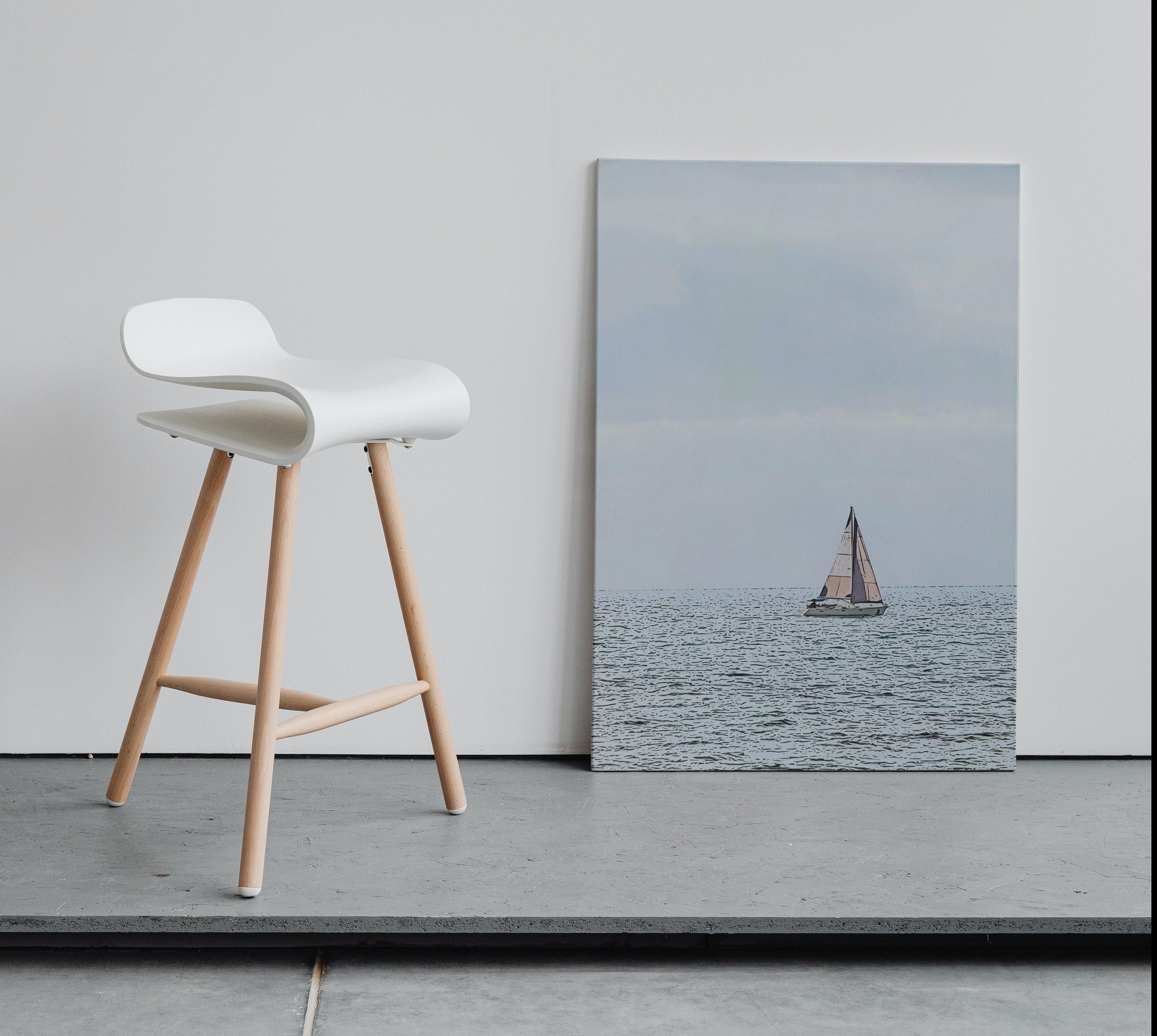 Nautical Wall Art Sailboat Painting. Instant Download Sailboat Print. Digital Painting of Boats. Boat Artwork. Printable Sailing Artwork