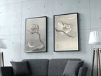 Owl Paintings Vintage Japanese Art Posters. Set of 2 Prints Instant Download Owl on Branch Japanese Owl Painting. Printable Japanese Owl Art