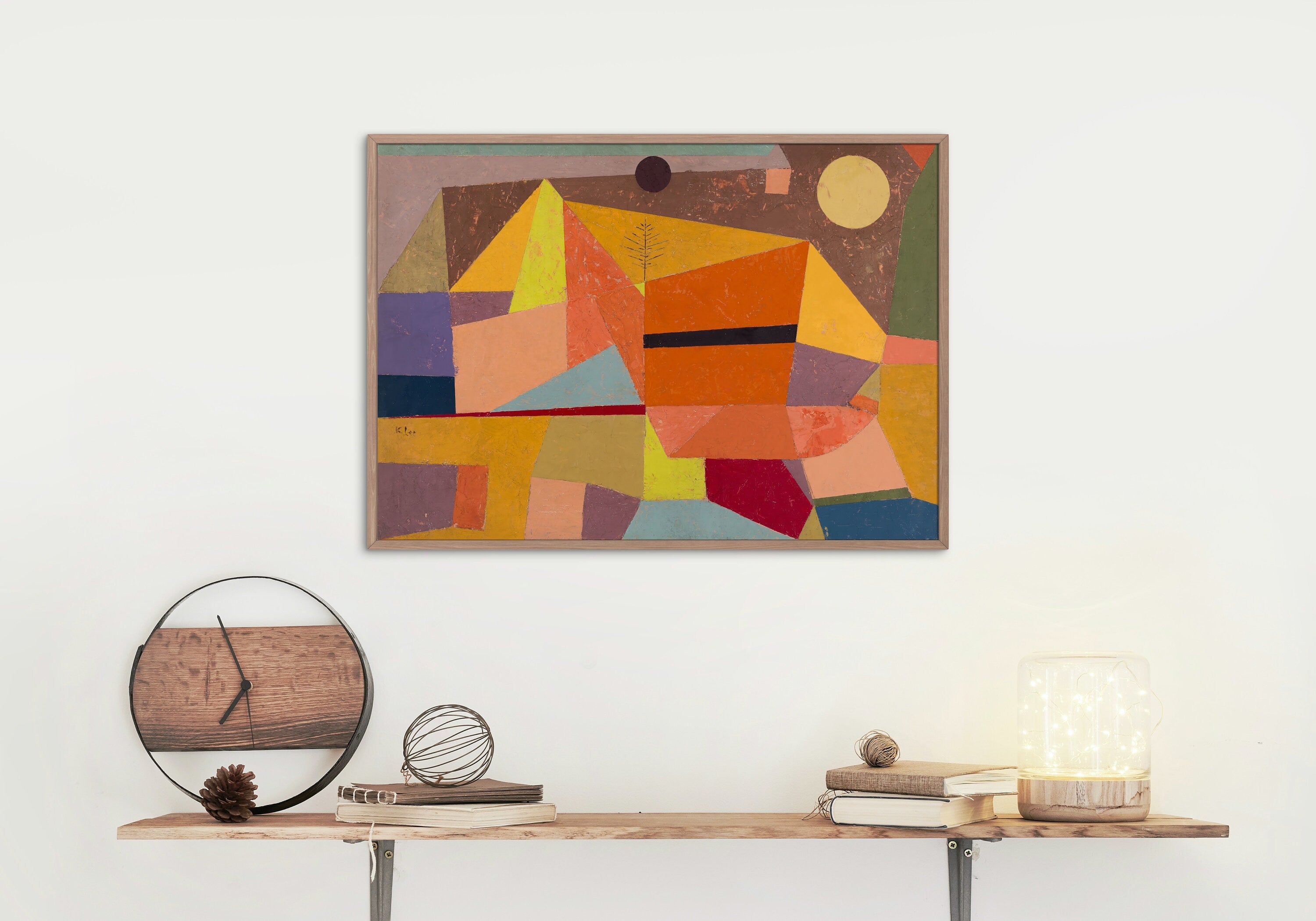 Paul Klee Print Vintage Abstract Art Poster. Joyful Mountain Landscape Abstract Famous Vintage Art Print. Printable Retro Paul Klee Wall Art