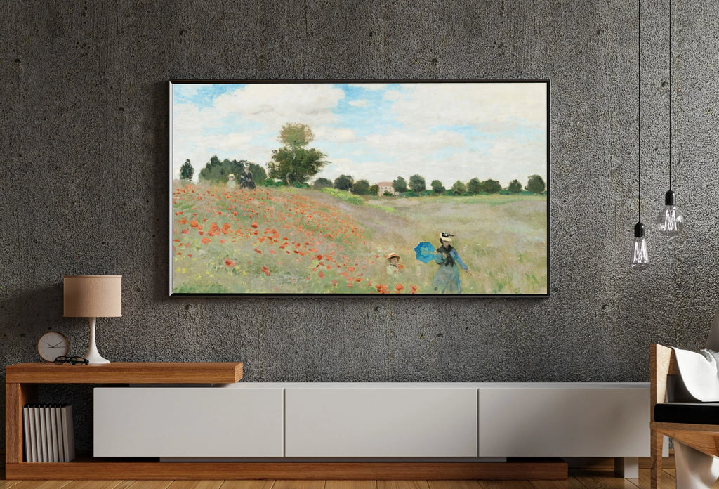 Samsung Frame TV Art 4K The Poppy Field Famous Claude Monet