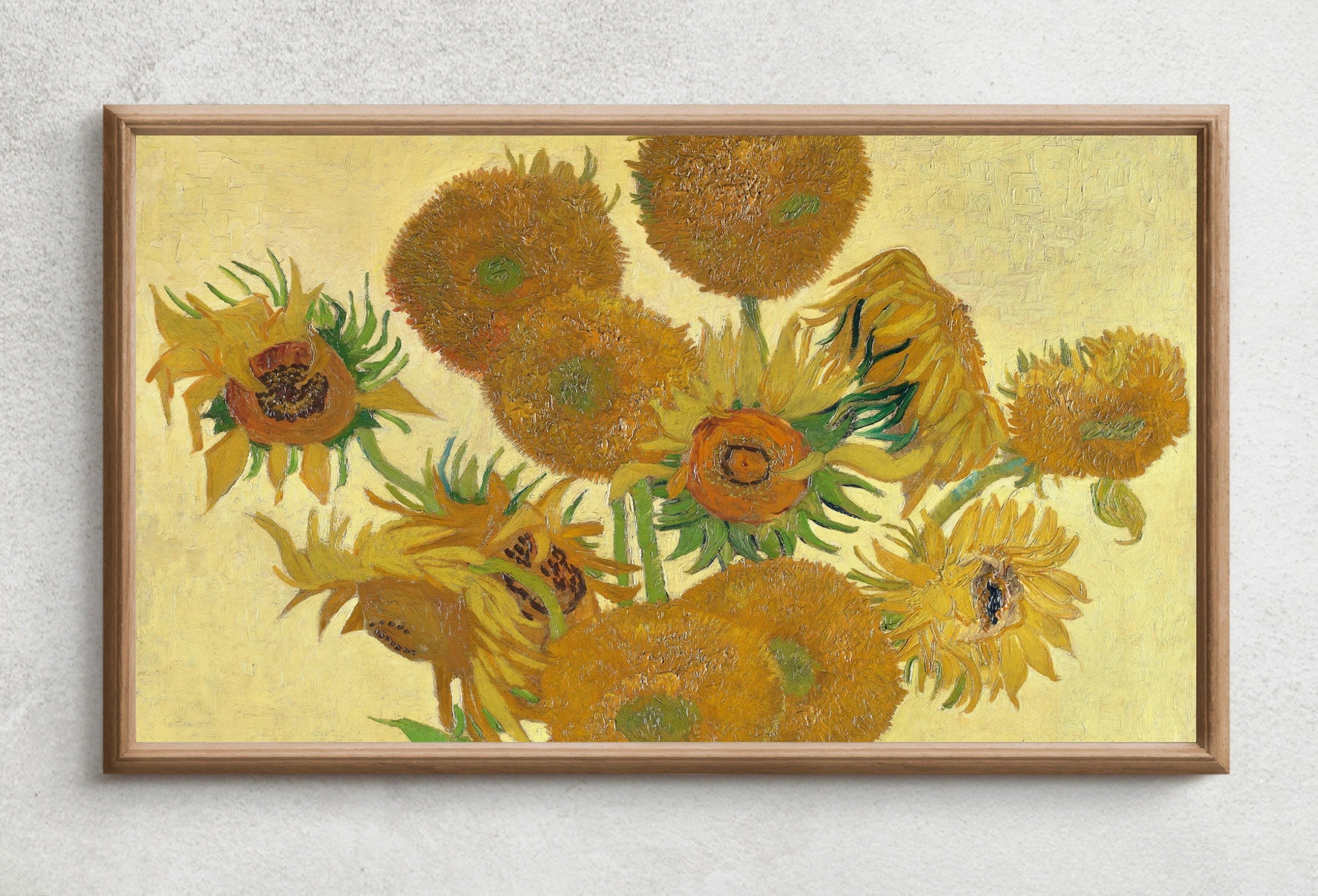 Samsung Frame TV Art 4K - Famous Sunflowers Painting by Van Gogh