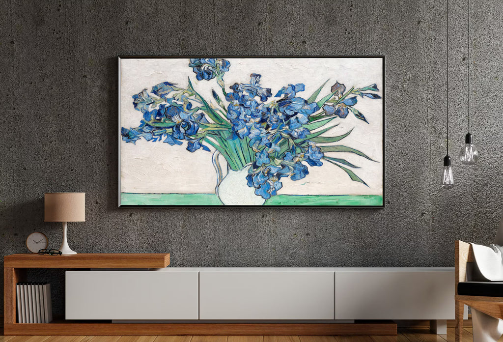 Samsung Frame TV Art 4K Irises Famous Still Life Painting