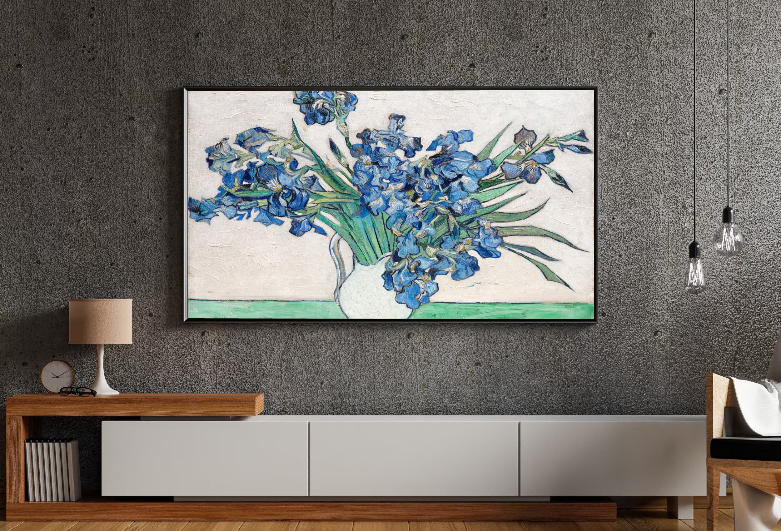 Samsung Frame TV Art 4K Irises Famous Still Life Painting