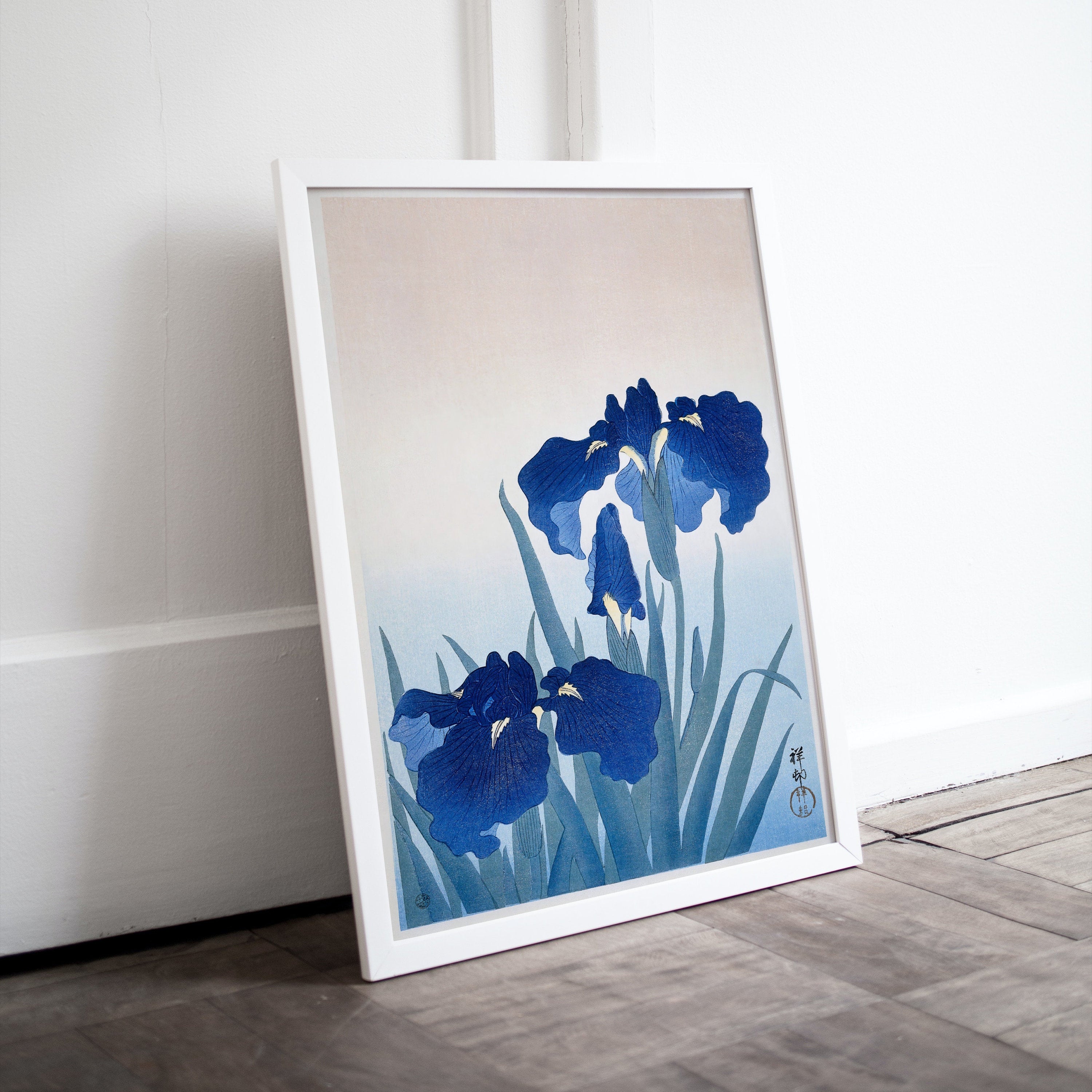 Vintage Japanese Flower Art Blue Irises Painting Printable Wall Art. Instant Download Antique Japanese Art. Botanical Print Floral Wall Art – Printable Wall Art Digital Download – Digital Download