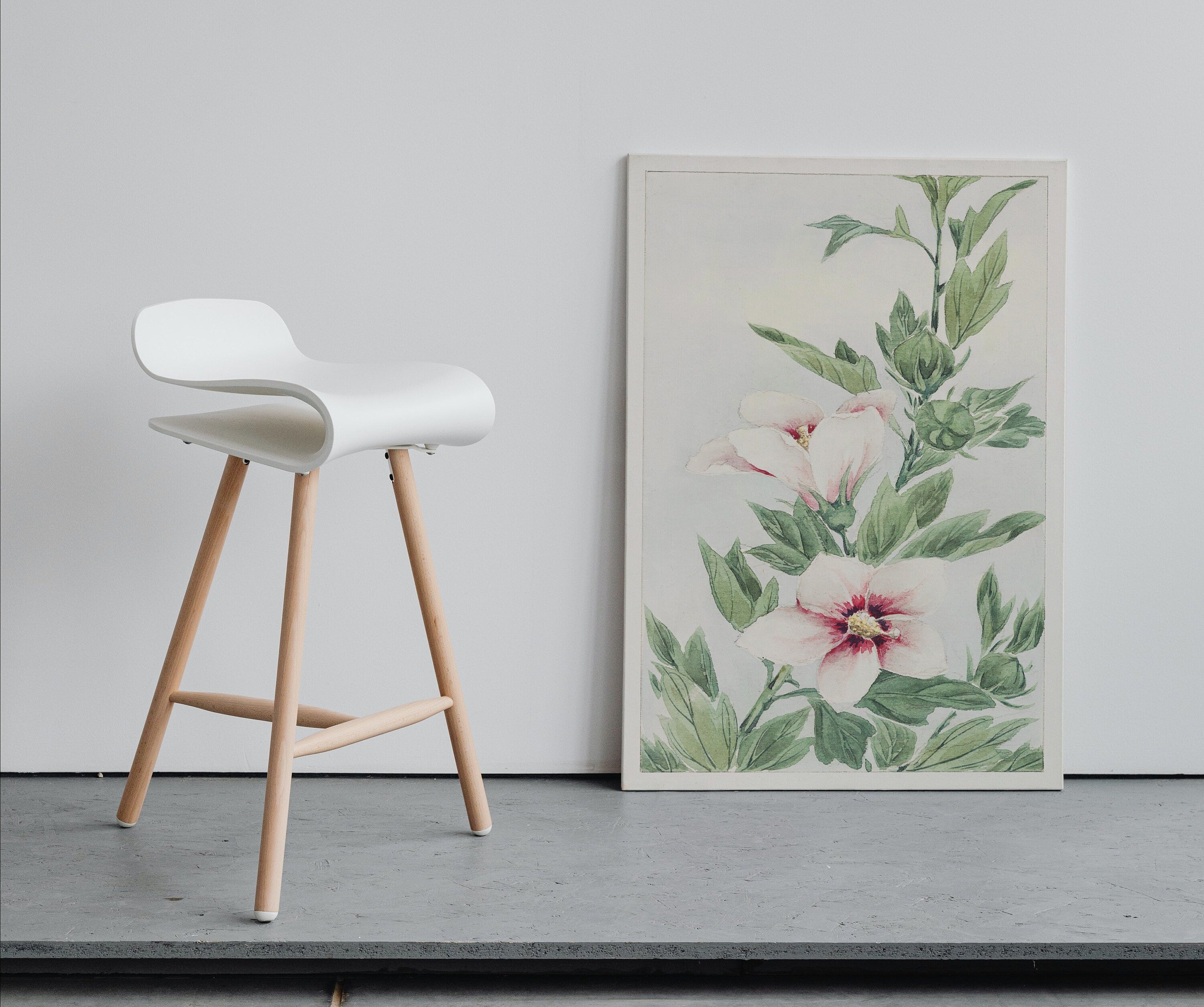 Vintage Japanese Flower Art Hibiscus Painting Printable Wall Art. Instant Download Antique Japanese Art. Botanical Print Floral Wall Art – Printable Wall Art Digital Download – Digital Download
