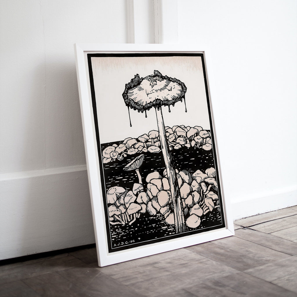 Vintage Mushroom Painting. Art Nouveau Print Wall Art. Instant Download Printable Art. Mushroom Art Print Retro Trippy Painting Poster – Printable Wall Art Digital Download – Digital Download
